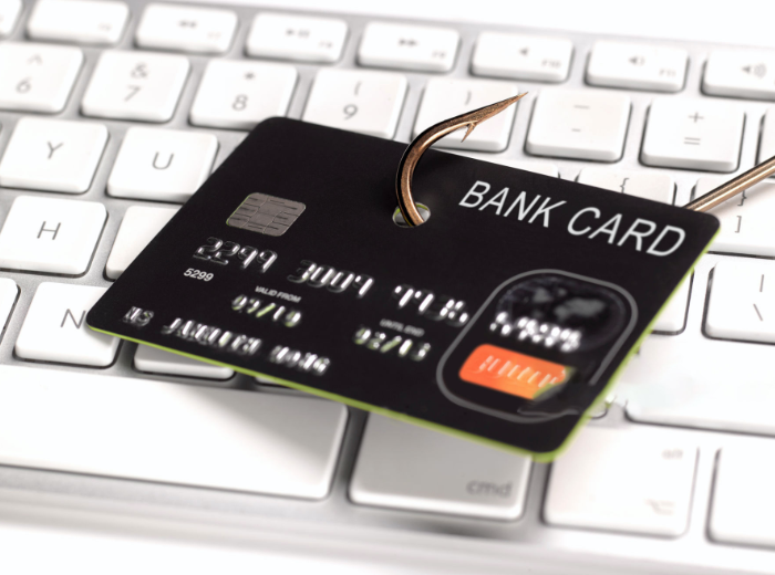 Bühnenbild Kreditkarte Phishing