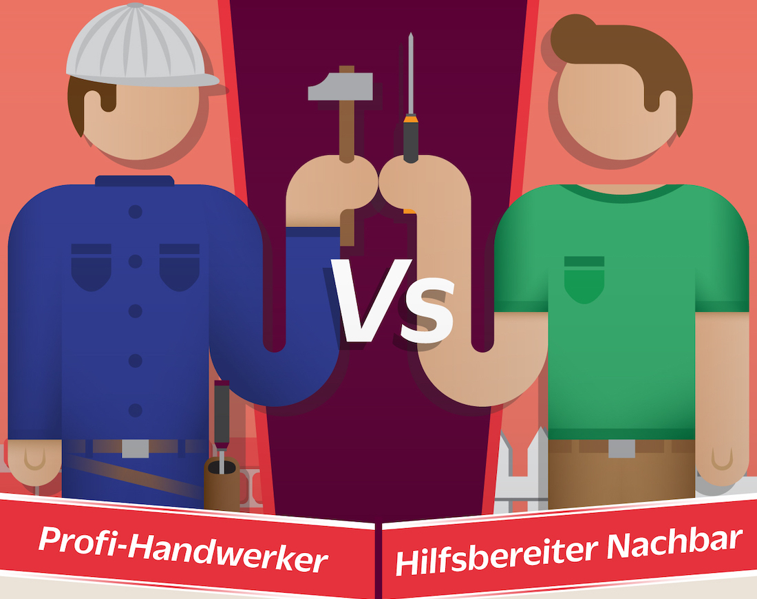 Grafik Handwerkerbörse vs. Nachbarschaftshilfe