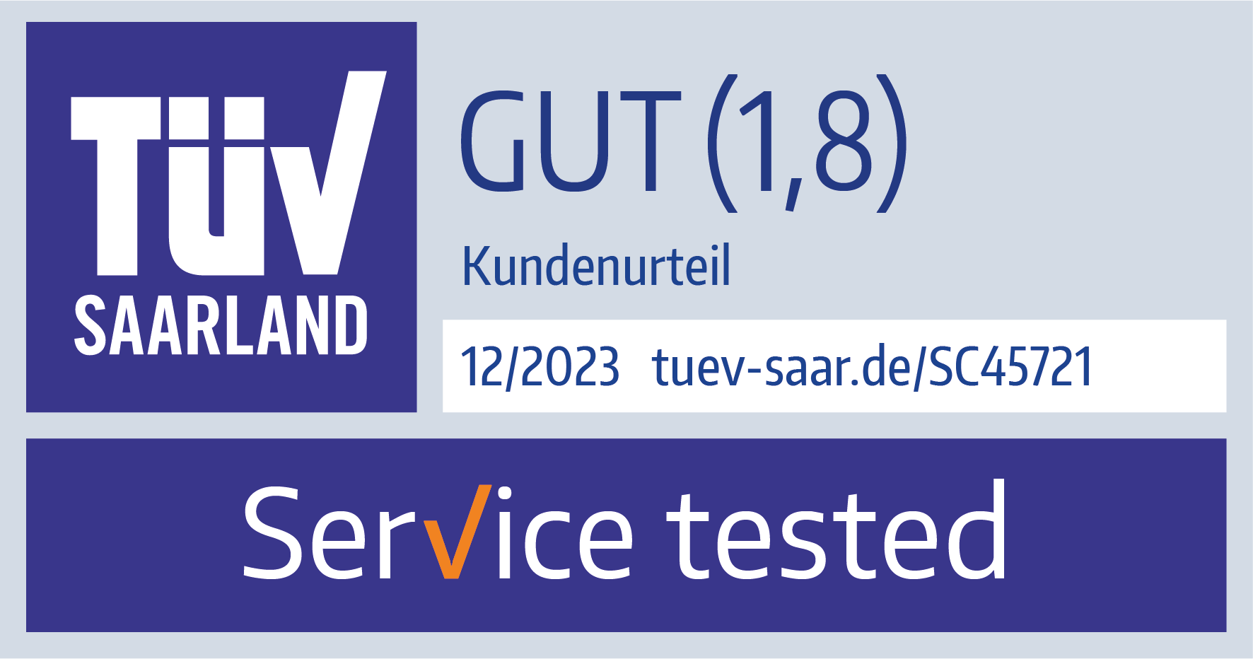 TÜV-Siegel 2023: Service Gut