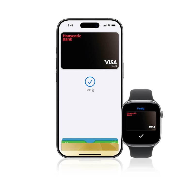 Apple Pay mit Smartphone und AppleWatch Hanseaticbank