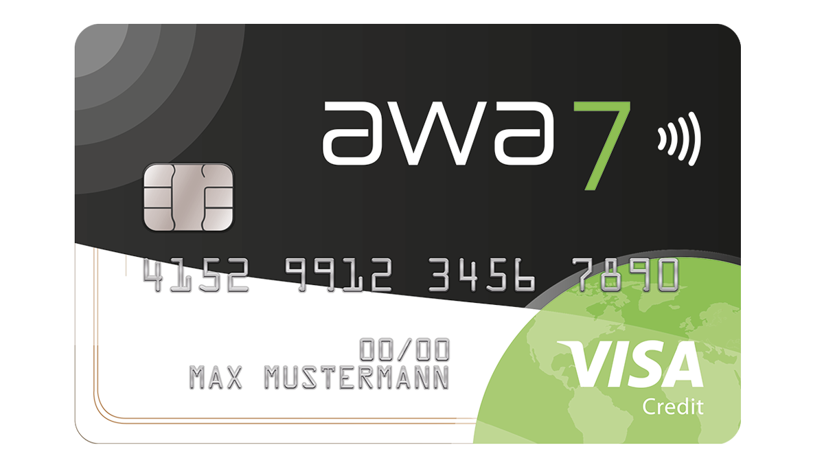 Abbildung awa7® Visa Kreditkarte