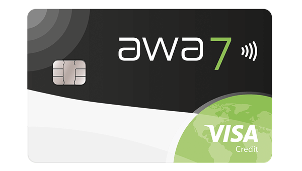 Abbildung awa7® Visa Kreditkarte