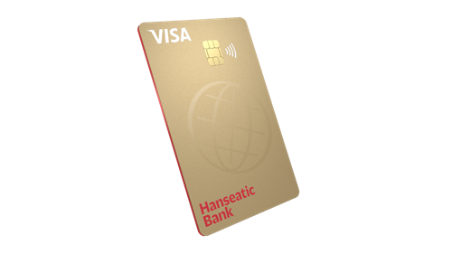 Abbildung der GoldCard Kreditkarte der Hanseatic Bank