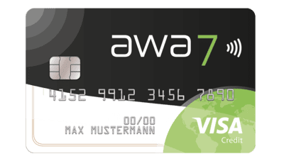 Abbildung awa7® Visa Kreditkarte