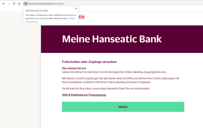 freigabeverfahren hanseatic bank