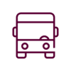 Symbol eines Busses steht für die Mobilität